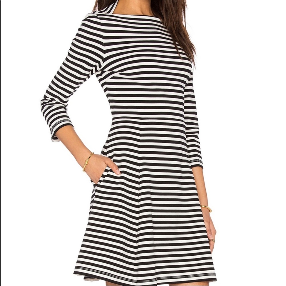 Kate Spade Black and White Striped Mini Dress